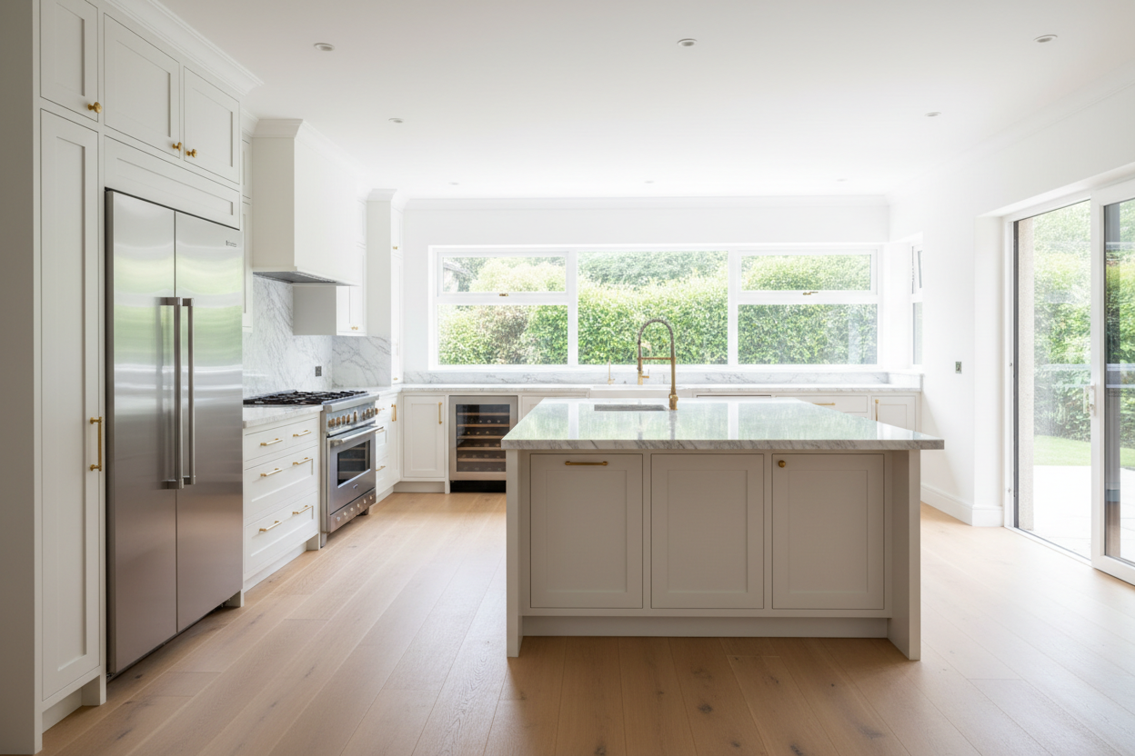 Luxury modern kitchen with premium appliances